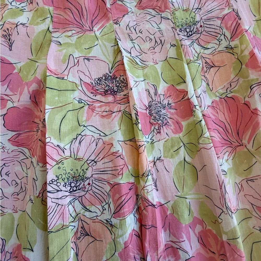 Napa Valley Summer Skirt floral pink green size 16P - Picture 3 of 5